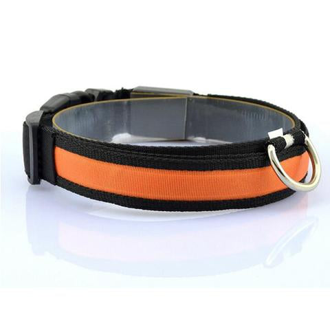 NYLON LED NIGHT SAFETY ANTI-LOST FLASHING GLOW COLLARS